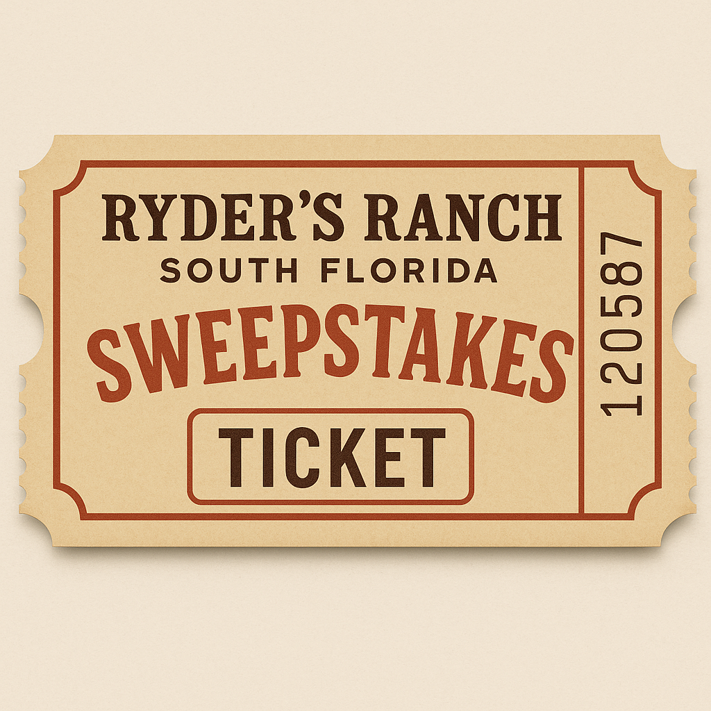 Ryders Ranch South Florida Sweepstakes Ticket