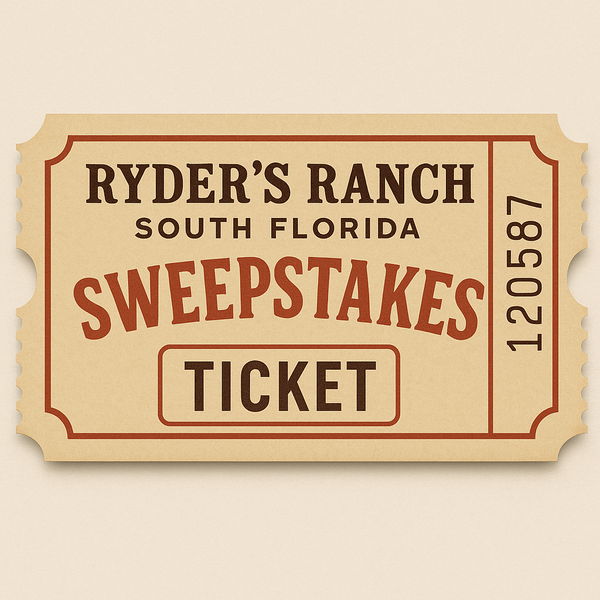 Ryders Ranch South Florida Sweepstakes Ticket